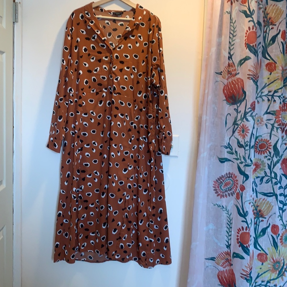 Orange Leopard Print Dress